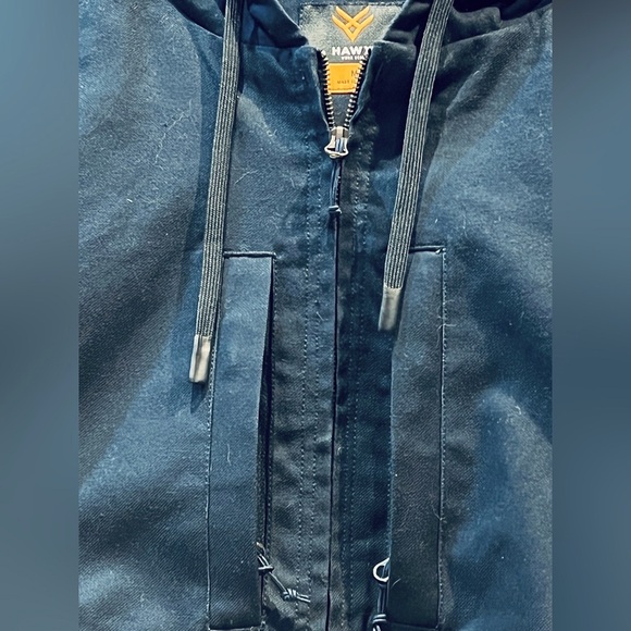 HAWX MEN'S WEATHERED DUCK HOODED ZIP INSULATED WORK JACKET, NWOT - Picture 14 of 16